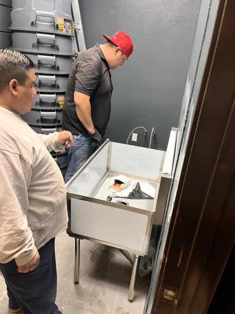 Commercial plumbing and sink installation in Roseway
